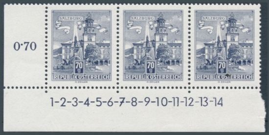 Briefmarke mit Symbolzahl(en)